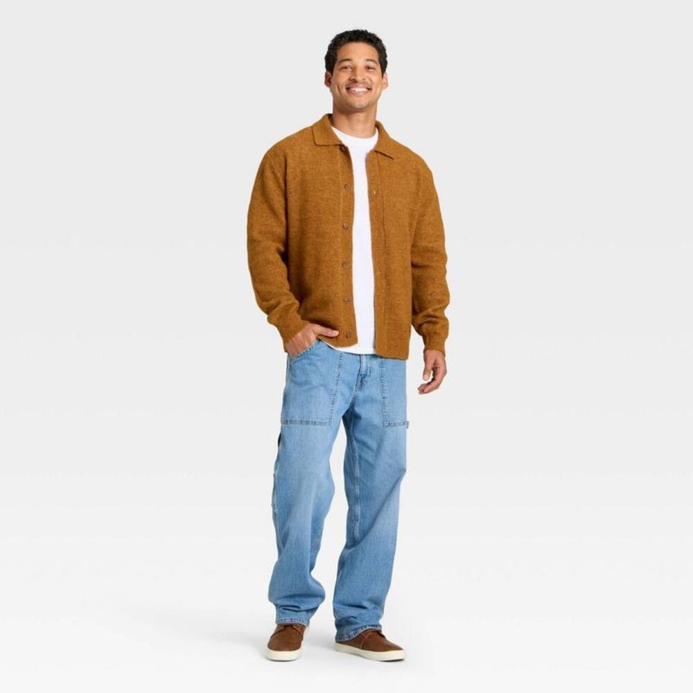 Goodfellow & Co - Men's Collared Cardigan Sweater - Goodfellow & Co Gold - Picture 3 of 3